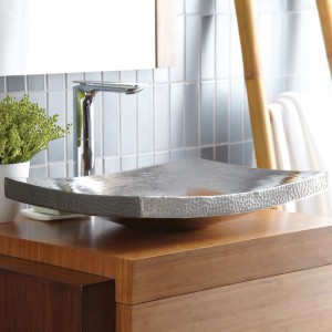 Kohani vessel sink, brushed nickel finish Kohani vessel sinks