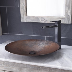 Maestro Mandala vessel sink, antique finish Maestro Mandala vessel sinks