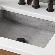 Ash sink with Oil Rubbed Bronze drain