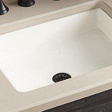 Pearl sink with Oil Rubbed Bronze drain