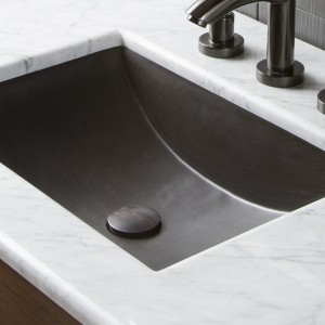 Slate sink with Oil Rubbed Bronze drain