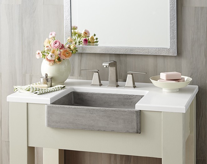 Nipomo concrete bathroom sink