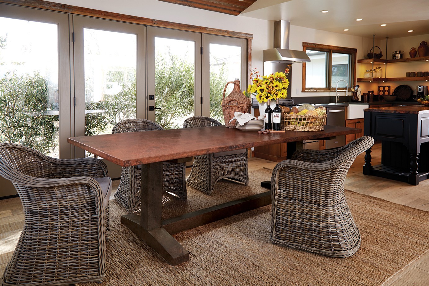 Copper Farmhouse Dining Table Copper Farmhouse Dining Table
