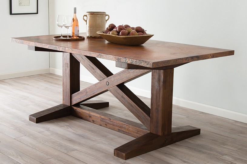 Trestle Table in Tempered