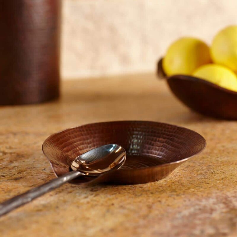 Hammered Copper  Spoon Rest in Antique (CPB269)