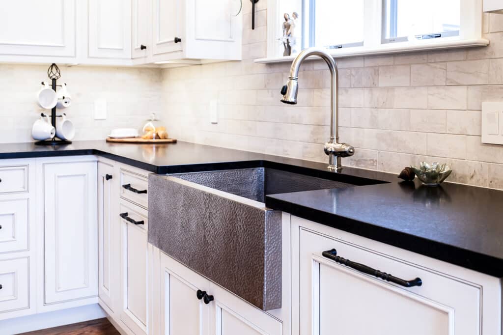 brushed nickel drop in kitchen sink