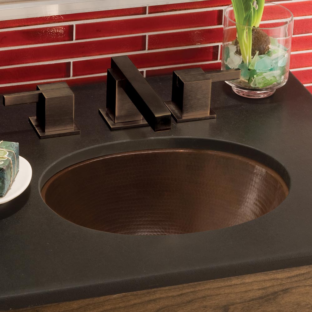Baby Classic | 15.75-inch Hammered-Copper Bathroom Sink | Native Trails