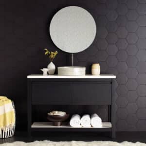 Solace Vanity Midnight with Pearl Shelf