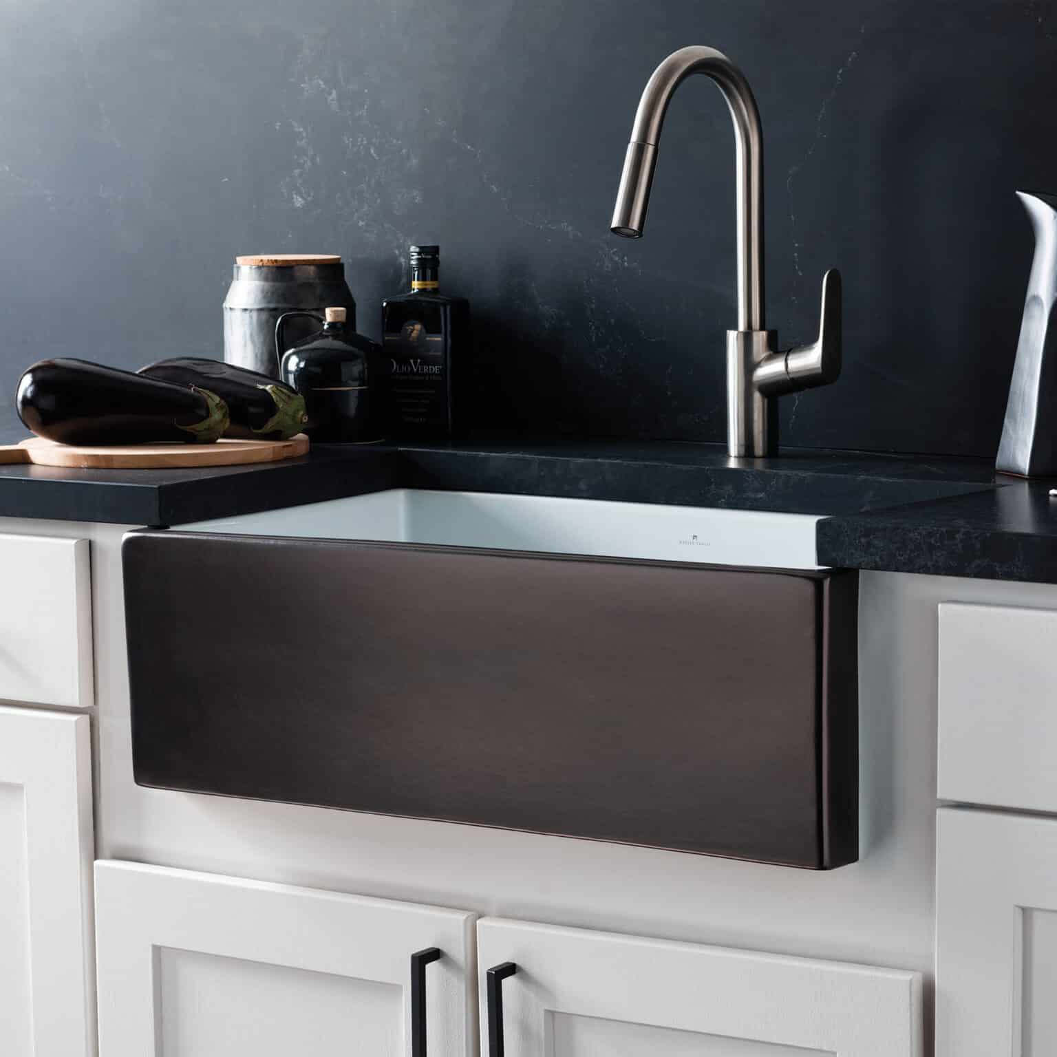 Dreamer 30-Inch Precious Metal Farmhouse Sink | Native Trails