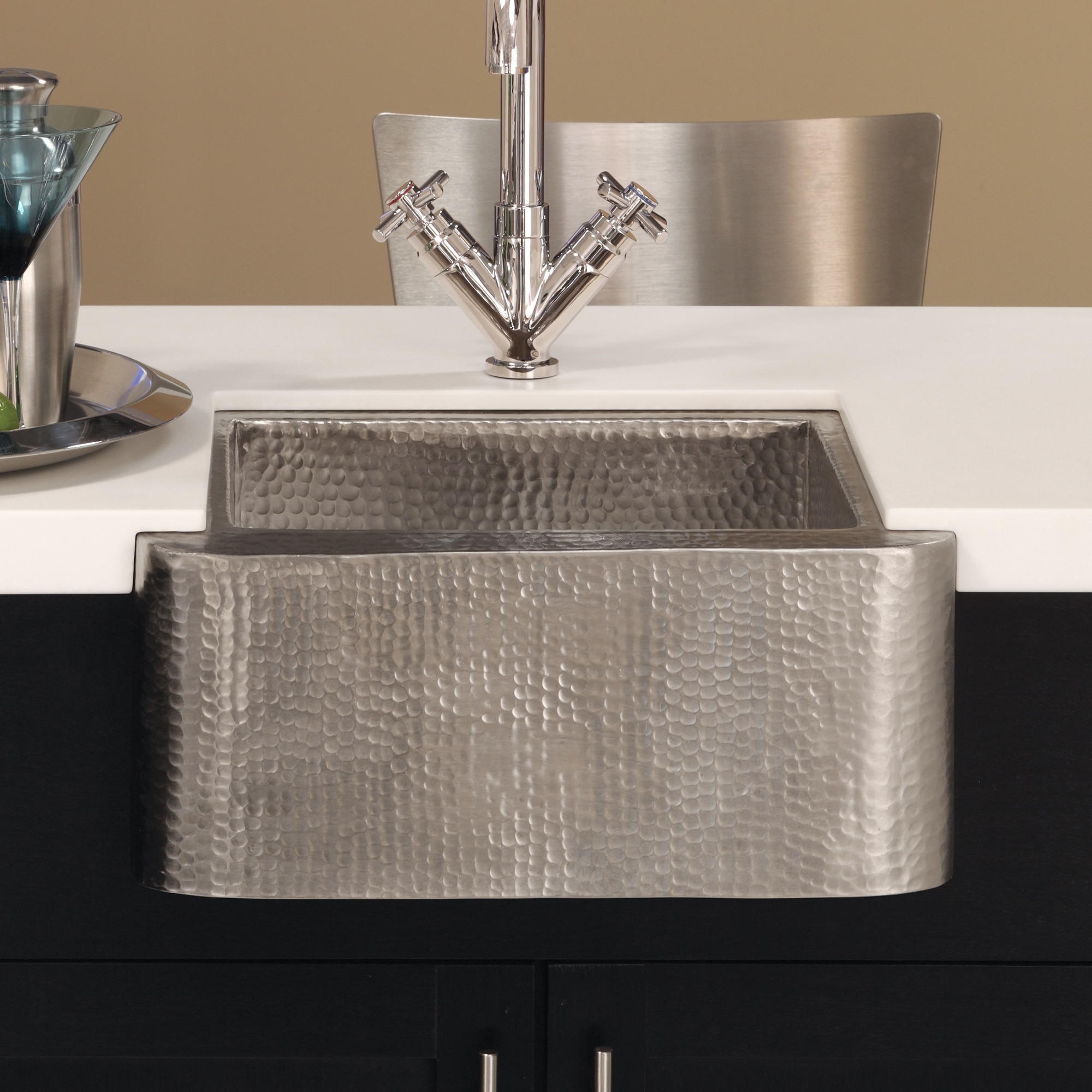 Native Trails Cabana 18 Nickel Farmhouse Sink, Brushed Nickel, CPS513
