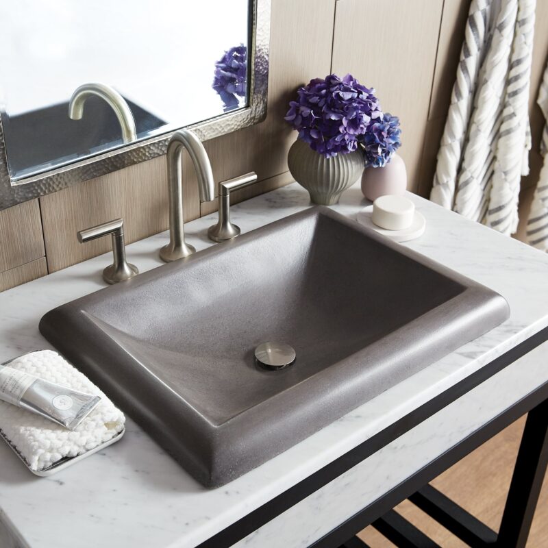 Montecito NativeStone Bathroom Sink in Slate (NSL2216-S)
