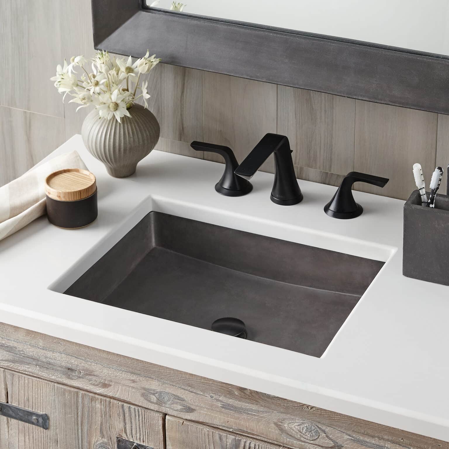 Nipomo | Rectangular Concrete Bathroom Sink | Native Trails