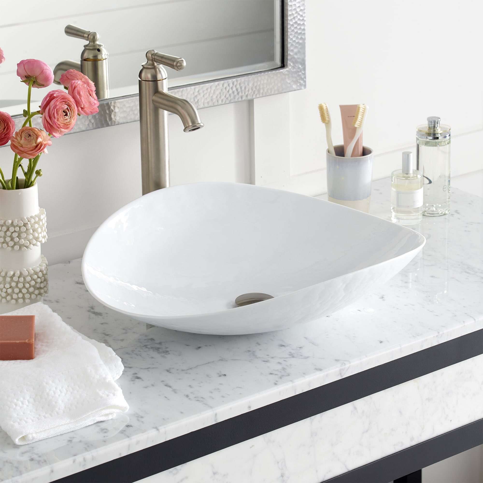 Soro Glass Vessel Bathroom Sink, Bowl Sinks Bathroom