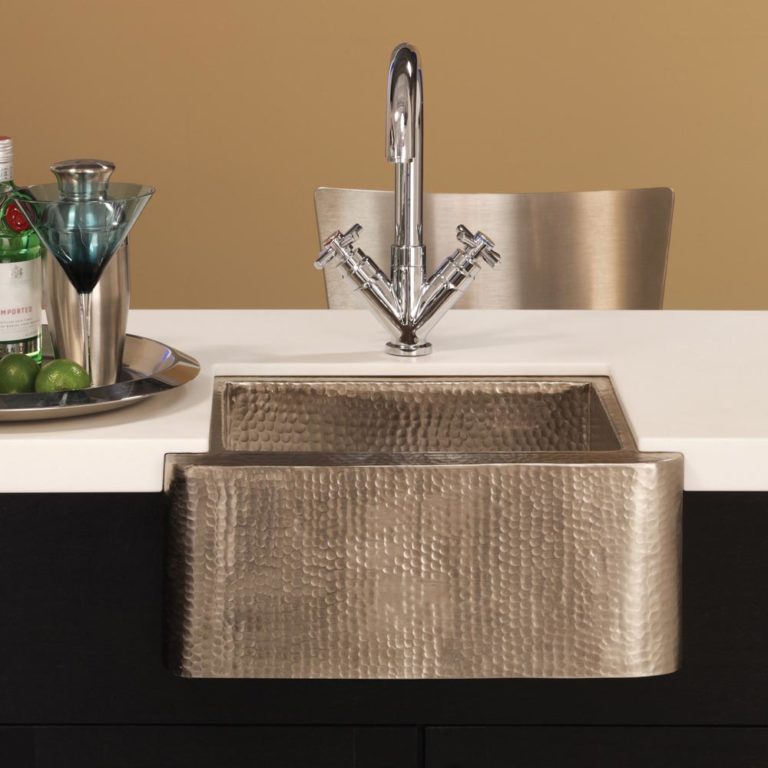 Luxury Brushed Nickel And Hammered Copper Kitchen Sinks