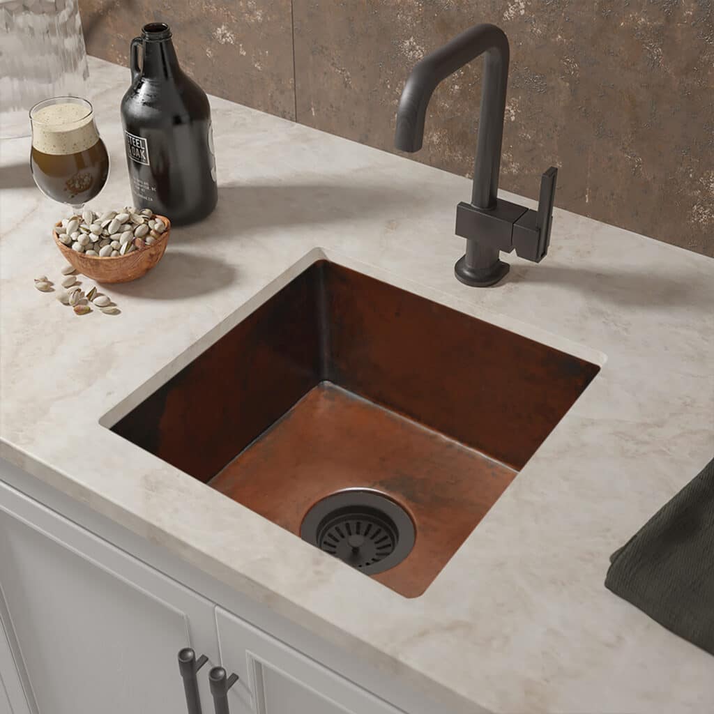 Cantina | Square Copper Bar & Kitchen Prep Sink | Native Trails