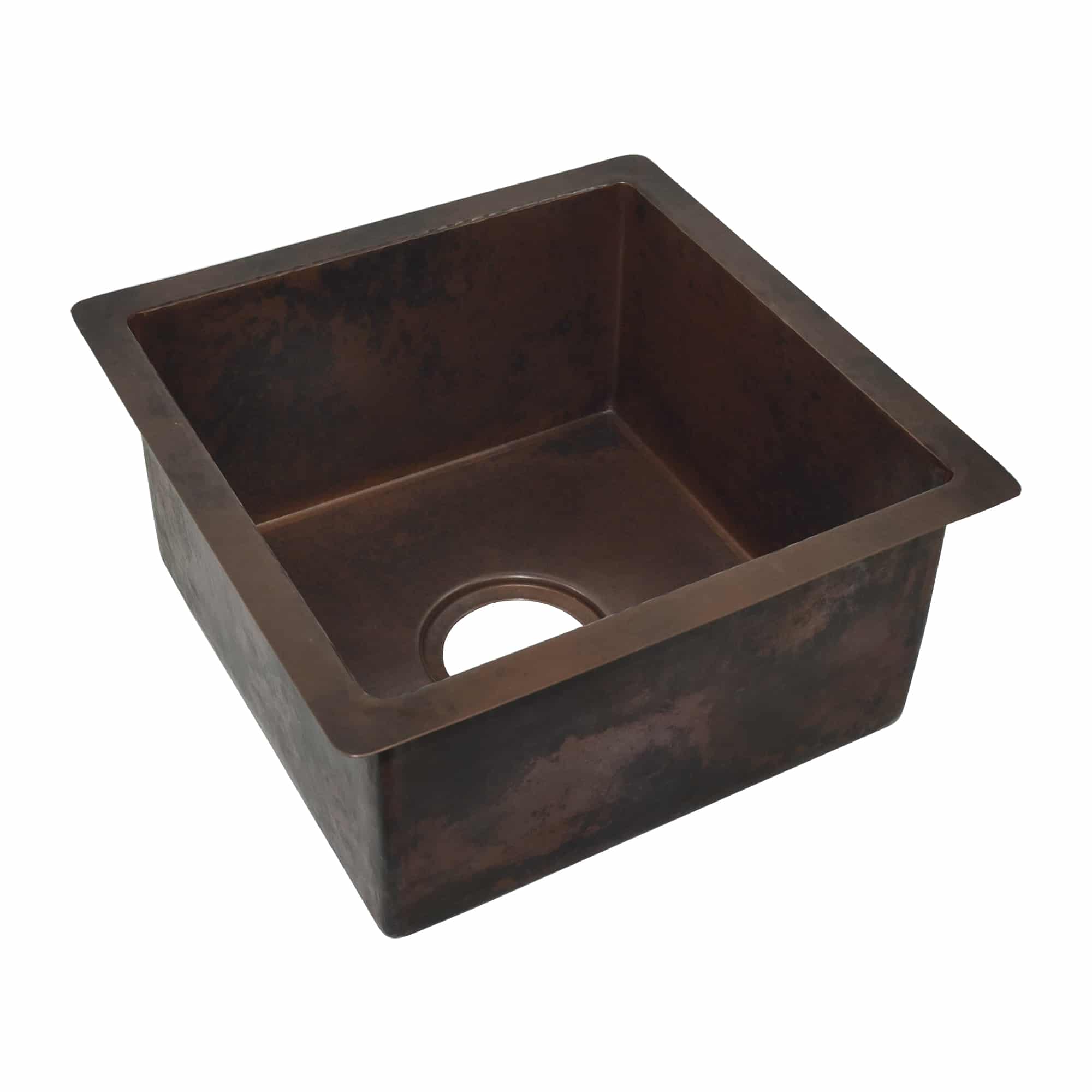 vintageトルコラグ ブラウン 44×126 Cantina | Square Copper Bar & Kitchen Prep Sink | Native Trails
