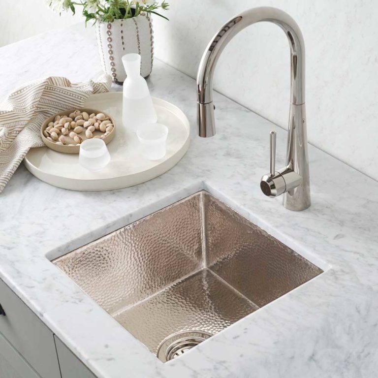 Luxury Brushed Nickel and Hammered Copper Kitchen Sinks