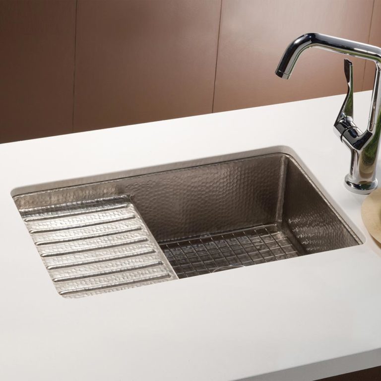 Luxury Brushed Nickel And Hammered Copper Kitchen Sinks