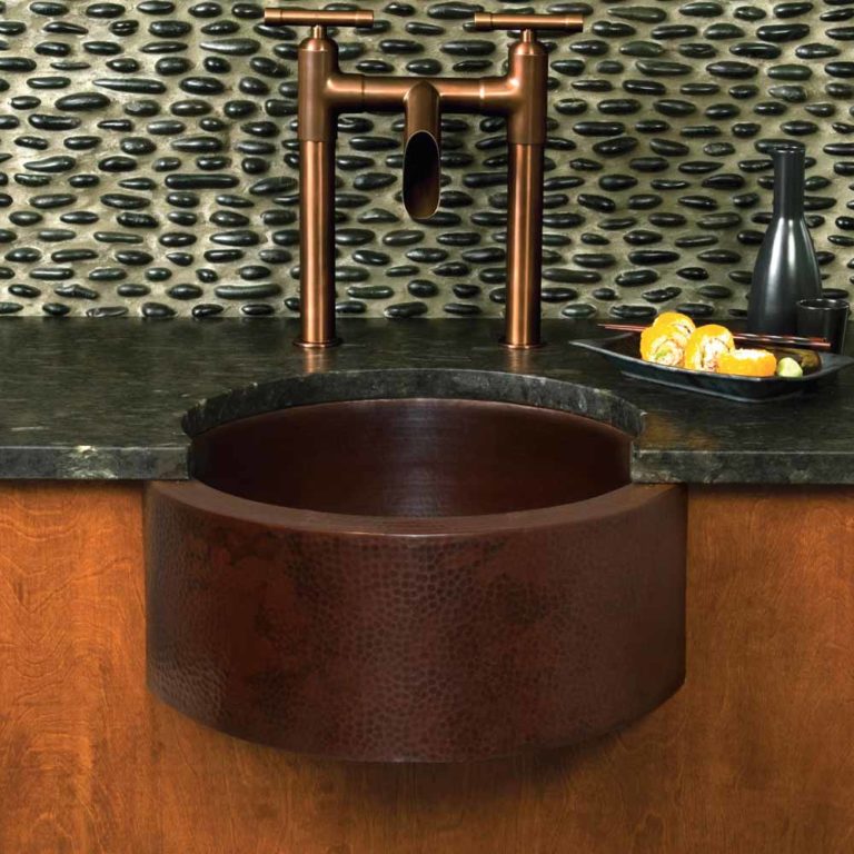 Fiesta Round Copper ApronFront Bar Sink Native Trails