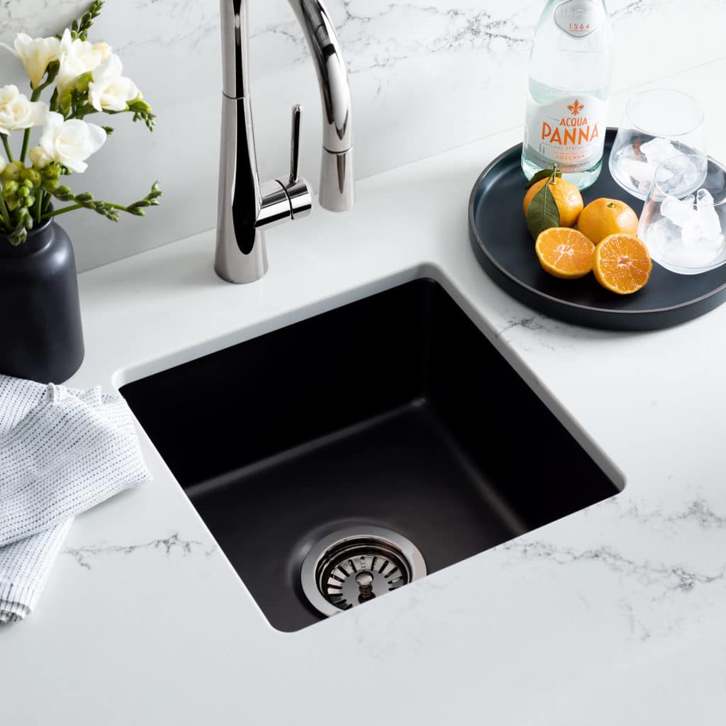 Reveler Fireclay Bar and Prep Sink in Gunmetal (PMB1515-M)