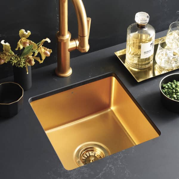 Reveler Fireclay Bar & Prep Sink in 24k Matte Gold (PMB1515-G)