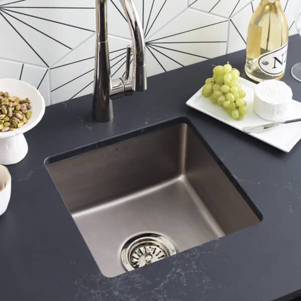 Reveler Fireclay Bar and Prep Sink in Platinum (PMB1515-P)