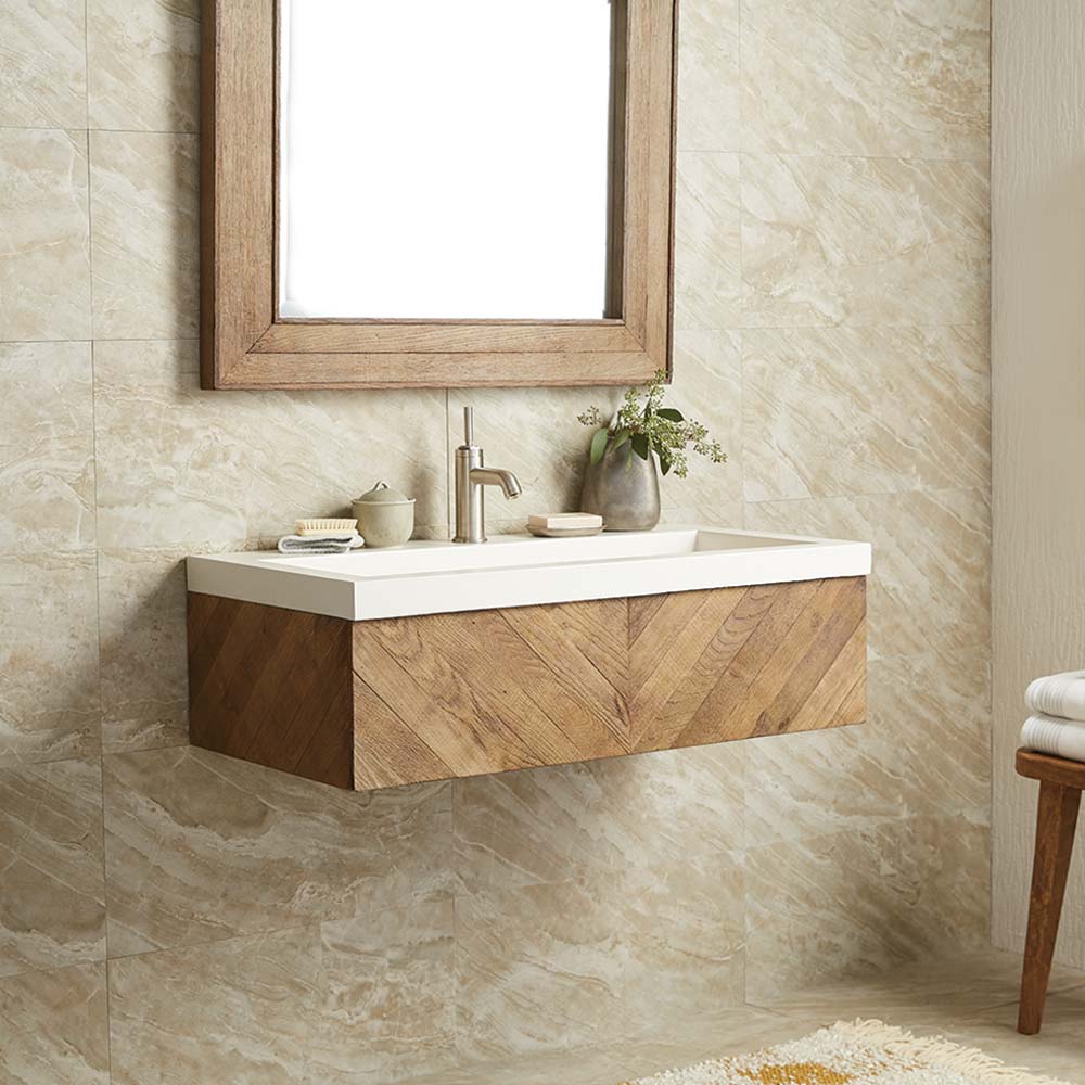 Vintner S Floating Vanity Wall Mount, Floating Wooden Vanity Bathroom
