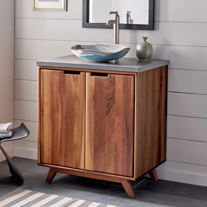 Topanga 30-inch Walnut Bathroom Vanity (VNA301)