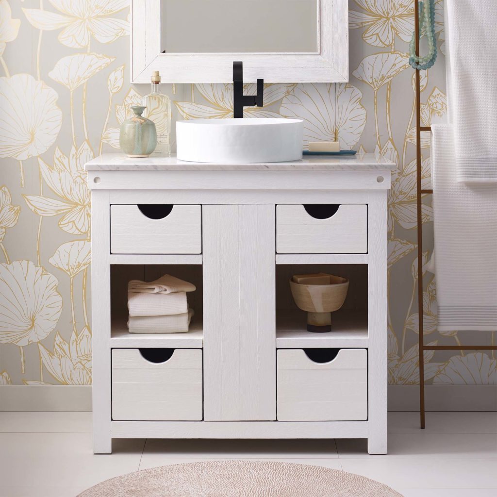 Vintner's 36-inch Bathroom Vanity in Blanc (VNW360)