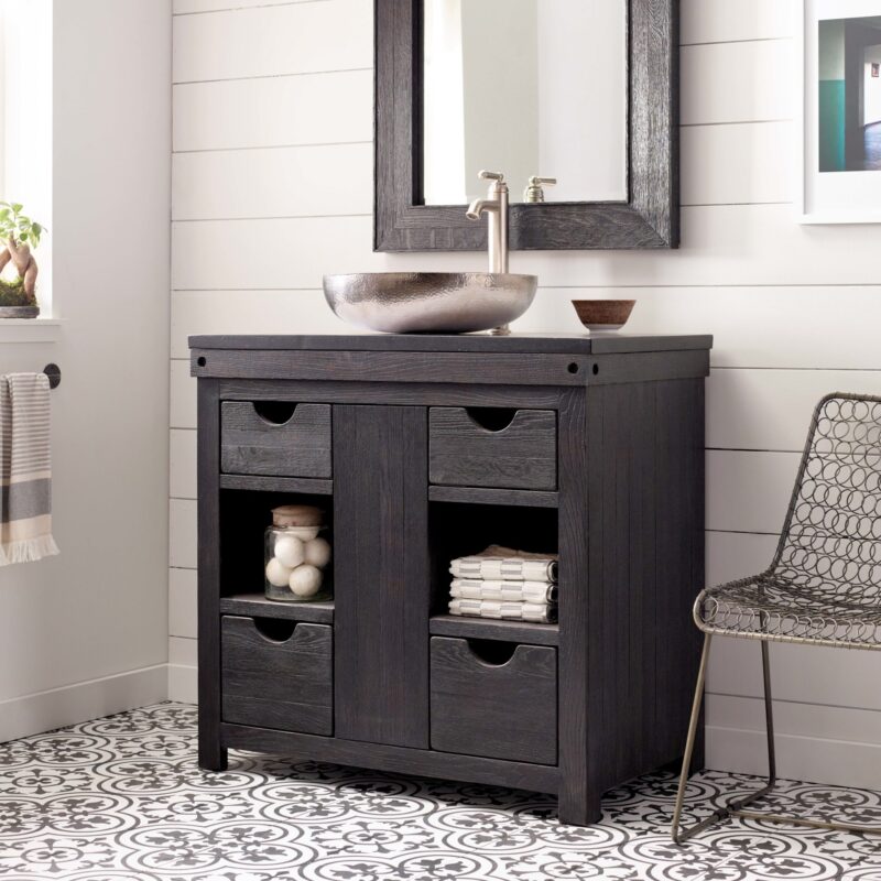 Vintner's 36-inch Bathroom Vanity in Noir (VNW368)
