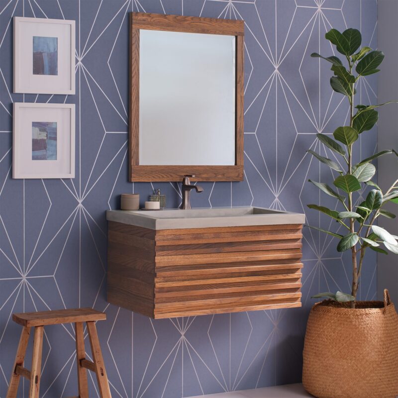 Winemaker Floating Vanity in Cask Oak (VNM201)