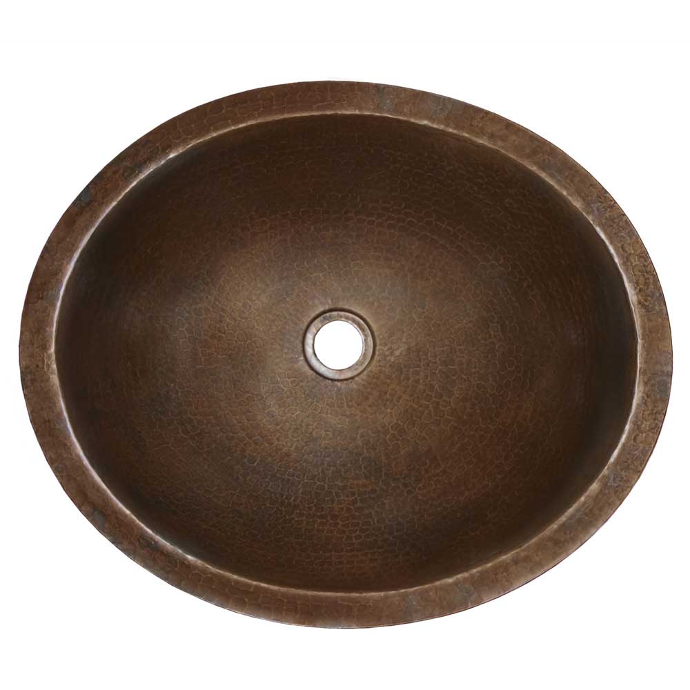 Classic | 19-Inch Hammered-Copper Bathroom Sink | Native Trails