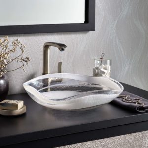 Lido Glass Bathroom Sink in Seaspray (MG1515-SY)