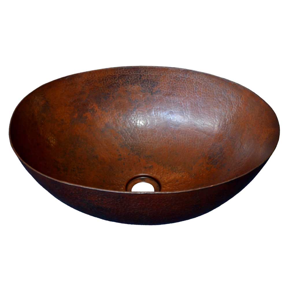 Maestro Oval | 17.25-inch Copper Vessel Bathroom Sink | Native Trails