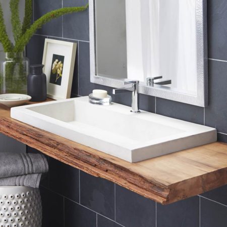 Trough 3619 | 36-Inch Concrete Trough Bathroom Sink | Native Trails