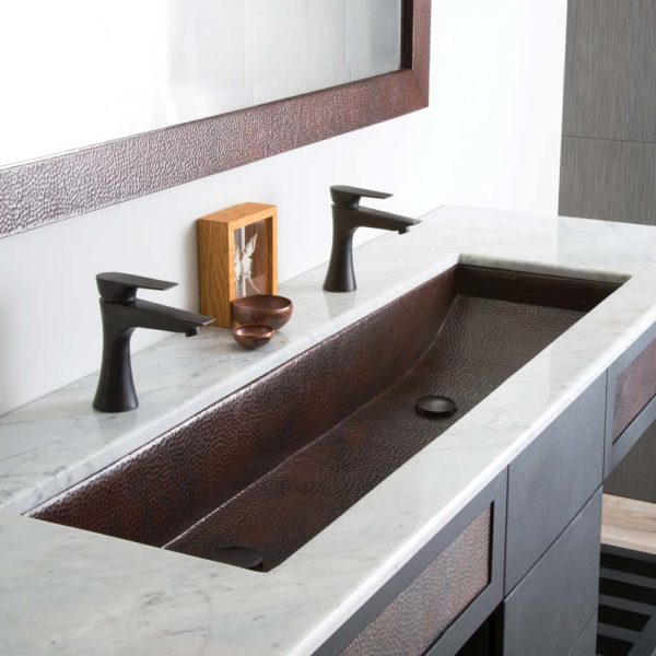 Trough-48-Copper-Bathroom-Sink-Antique-CPS208