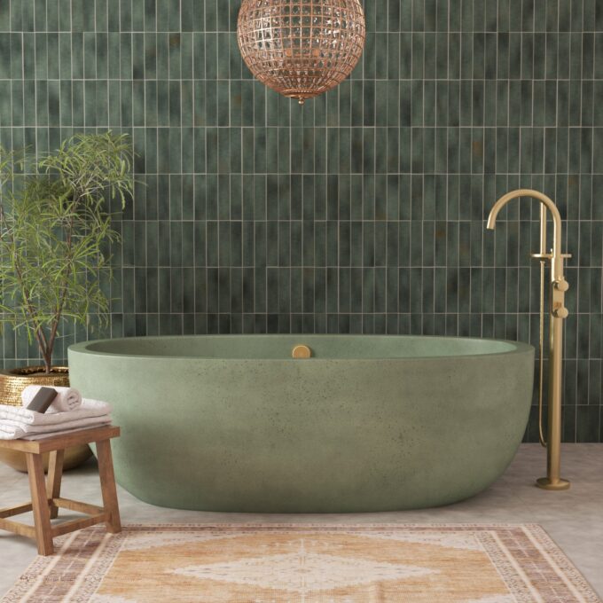 Avalon-66-Concrete-Bathtub-Sage-NST6636-G