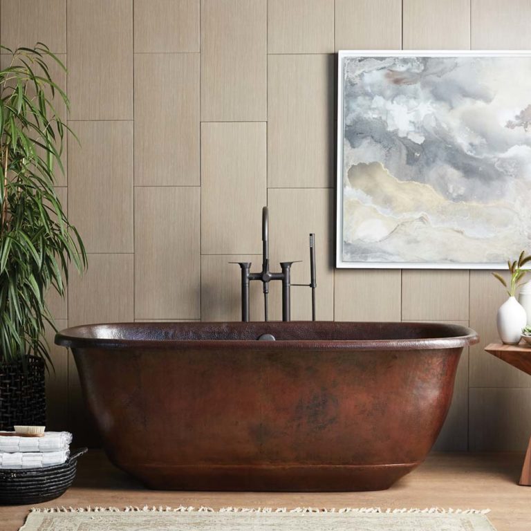 Santorini Hammered Copper Soaking Tub Native Trails