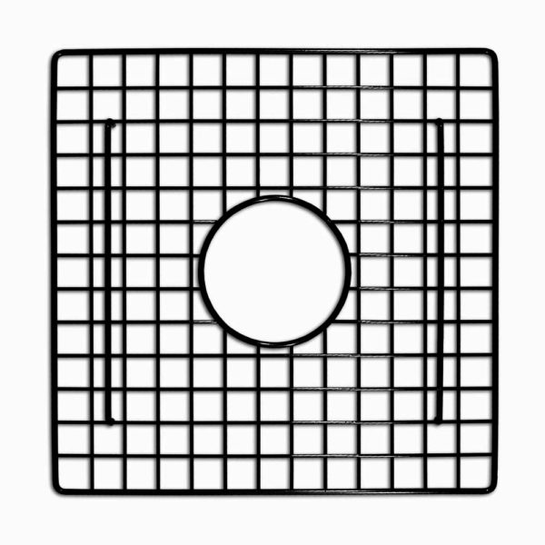 12in Square Bottom Grid in Matte Black (GR934-MB)