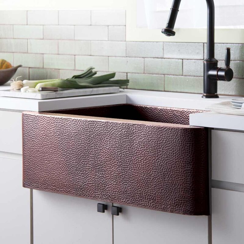 Farmhouse-33-Copper-Kitchen-Sink-Antique-CPK273