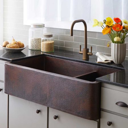 Farmhouse Duet Pro | 40-inch Copper Kitchen Sink | Native Trails